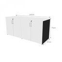 Ver imagem 4 de Armário Multiuso Escritório 75x160cm 4 Portas com Chave Corp 25 Branco