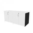 Ver imagem 3 de Armário Multiuso Escritório 75x160cm 4 Portas com Chave Corp 25 Branco