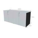 Ver imagem 4 de Armário Multiuso Escritório 75x160cm 4 Portas com Chave Corp 25 Cinza