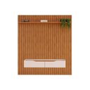 Ver imagem 2 de Estante P/ Sala até 65 Pol Pratic Ripado C/ 2 Gavetas 183x240cm Cedro/bali - Dj Móveis