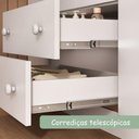 Ver imagem 7 de Quarto Bebê Completo Berço 3 em 1/Guarda-Roupa 4 Portas/Cômoda 4 Gavetas Vicente Multimóveis