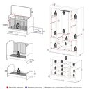 Ver imagem 2 de Quarto Bebê Completo Berço 3 em 1/Guarda-Roupa 4 Portas/Cômoda 4 Gavetas Vicente Multimóveis