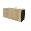 Ver imagem 3 de Armário Multiuso Escritório 75x160cm 4 Portas com Chave Corp 25 Bege