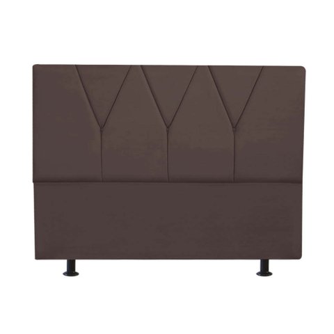 Cabeceira Estofada Cama Box Casal Jade 140cm Courino:marrom