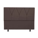 Ver imagem 1 de Cabeceira Estofada Cama Box Casal Jade 140cm Courino:marrom