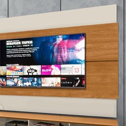 Painel 218cm e Rack Para TV 75 Pol 14x Off White Nature Tebar - 8