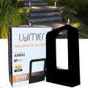 Ver imagem 4 de Kit de 2 Luminárias Balizador Retangular de Jardim Piso Led