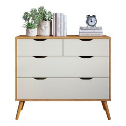 Comoda 4 Gavetas Lisboa M-101 Freijo Off White Colibri Moveis - 2