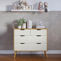 Comoda 4 Gavetas Lisboa M-101 Freijo Off White Colibri Moveis - 1