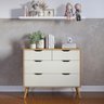 Comoda 4 Gavetas Lisboa M-101 Freijo Off White Colibri Moveis - 1