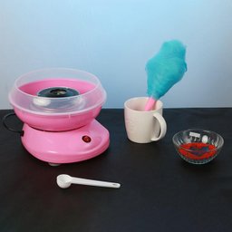 Maquina de Algodão Doce Elétrica Portatil Mini 110v Rosa - 5