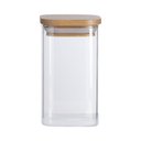 Ver imagem 1 de Pote de Vidro com Tampa de Bambu Oikos 250ml Hermético Quadrado