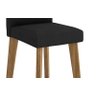 Mesa de Jantar Diamante com 6 Cadeiras Cinamomo Black com Aveludado Preto - RV Móveis - 6