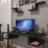 Escrivaninha Suspensa pra Computador gamer em Mdf preto - 5
