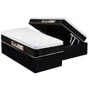 Ver imagem 1 de Cama Box Baú Solteiro: Colchão Black e White Air Euro Pillow + Base Crc Suede Black(88x188)