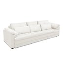 Ver imagem 2 de Sofá Retrátil Elétrico Sala de Estar Nolan Bipartido 297cm Conforto Premium em Couro Branco G58 - Gr