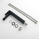 Ver imagem 4 de Torneira Misturador Monocomando Preto Fosco Quadrado Alto para Banheiro