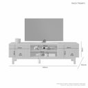 Ver imagem 5 de Conjunto Rack e Painel Trunfo para TV até 70" Ripado:Cinamomo/Off