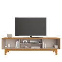 Ver imagem 3 de Conjunto Rack e Painel Trunfo para TV até 70" Ripado:Cinamomo/Off