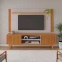 Ver imagem 2 de Conjunto Rack e Painel Trunfo para TV até 70" Ripado:Cinamomo/Off