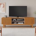 Ver imagem 4 de Conjunto Rack e Painel Trunfo para TV até 70" Ripado:Cinamomo/Off