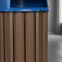 Ver imagem 2 de Lixeira de Madeira Plástica Ecológica 94l - Azul