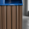 Lixeira de Madeira Plástica Ecológica 94l - Azul - 2