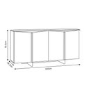 Ver imagem 4 de Buffet Flow Sense 4 Portas Branco para Sala de Jantar com Design Moderno e Ampla Organização