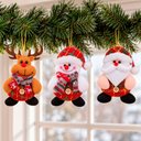 Ver imagem 2 de Enfeite Árvore de Natal Papai Noel Neve Rena 12cm Kit 24PÇS