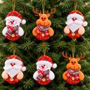 Ver imagem 3 de Enfeite Árvore de Natal Papai Noel Neve Rena 12cm Kit 24PÇS