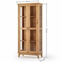 Ver imagem 4 de Buffet Aparador 3 Portas 3 Gav. 156 cm e Cristaleira 2 Portas Bella Slim