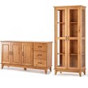 Ver imagem 1 de Buffet Aparador 3 Portas 3 Gav. 156 cm e Cristaleira 2 Portas Bella Slim