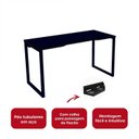 Ver imagem 4 de Mesa Gamer Escrivaninha Home Office 134cm Preto