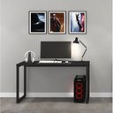 Ver imagem 1 de Mesa Gamer Escrivaninha Home Office 134cm Preto
