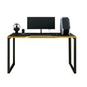 Ver imagem 2 de Mesa Gamer Escrivaninha Home Office 134cm Preto E Amarela
