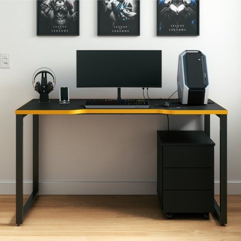 Mesa Gamer Escrivaninha Home Office 134cm