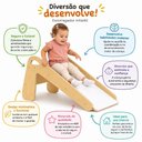 Ver mais imagens de Escorregador Infantil Madeira Montessori Playground Toboga Brinquedo Educativo Escorrega Degrau Bebe