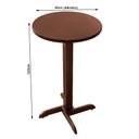 Ver imagem 2 de Mesa Bistro Fixa de Madeira Ideal para Bar e Restaurante - Imbuia