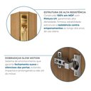 Ver imagem 6 de Guarda-Roupa Modulado de Canto Oblíquo 1 Porta Reflecta com LED 100% MDF Cairo Marrom/Cinamomo
