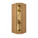 Ver imagem 2 de Guarda-Roupa Modulado de Canto Oblíquo 1 Porta Reflecta com LED 100% MDF Cairo Marrom/Cinamomo