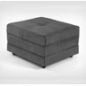 Puff Cama Dobrável 70cm Slim Due Decor - Suede Cinza Chumbo - 1
