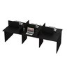 Mesa Escritório Plataforma 6 Lugares 2,70x1,20 Preto Inteira  Atacadao Dos Móveis - 2