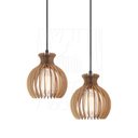 Ver imagem 4 de Luminaria Pendente Desmontada Duplo Cr Nacar E27 Madeira Mdf Cor:rústico