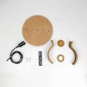 Ver imagem 7 de Luminaria Pendente Desmontada Duplo Cr Nacar E27 Madeira Mdf Cor:rústico