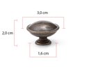 Ver imagem 3 de Puxador Redondo em Latão Metal para Móveis,porta,gaveta 4un: Ouro Velho