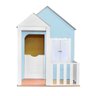 Casinha de Brinquedo com Cercado Azul Bebê e Branco - 3