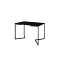 Ver imagem 3 de Mesa Industrial Base Ferro Preto em  V  Tampo 137x90 Preto 4 Cadeiras Eames Assento Preto Ferro Pret