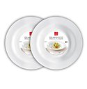 Ver imagem 2 de CONJ 2 PRATO Para MASSAS 29,5 cm GRANGUSTO Bormioli Rocco OPAL GLASS Grangusto Massa