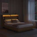 Ver imagem 3 de Cama de Casal e Queen Suspensa com Ilunimação em LED e Organizador na Cabeceira Cancun Cor Mel