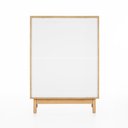 Ver imagem 6 de Cômoda Kaki 4 Gavetas 80 Cm X 45 Cm Tauari / Telinha Rattan
